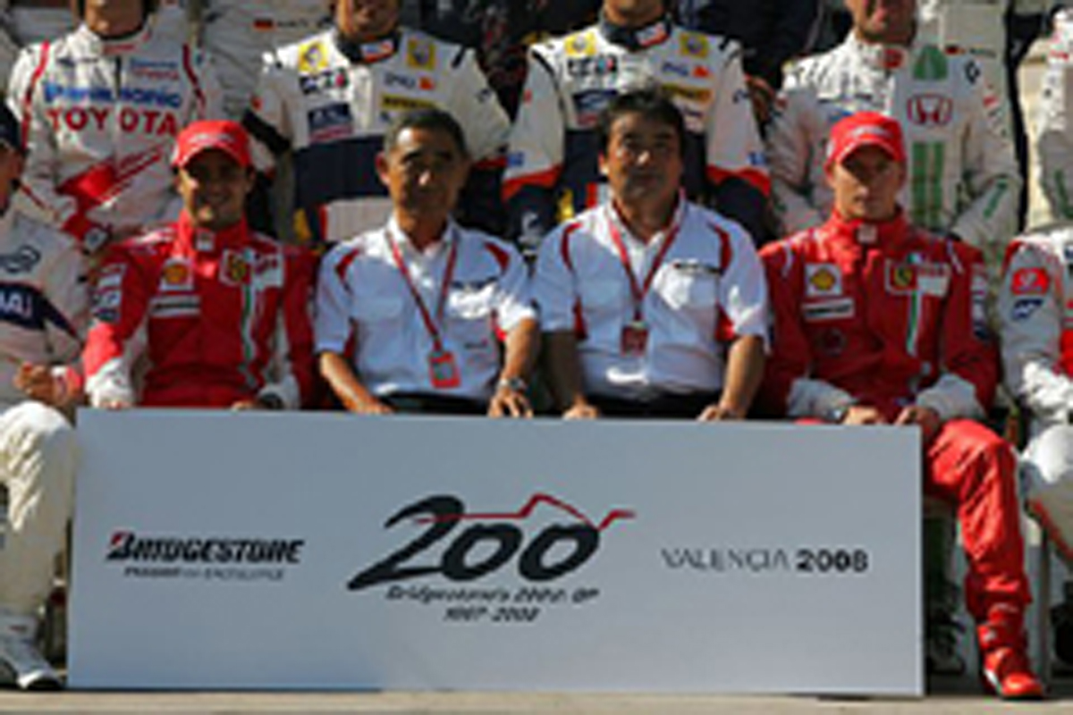 F1での200戦を達成したブリヂストン F1での200戦を達成したブリヂストン