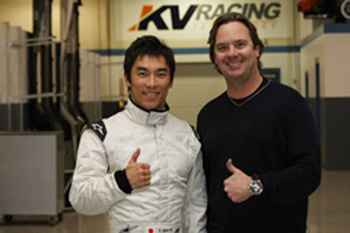 KVレーシング・テクノロジーへの加入が決定した佐藤琢磨 KVレーシング・テクノロジーへの加入が決定した佐藤琢磨