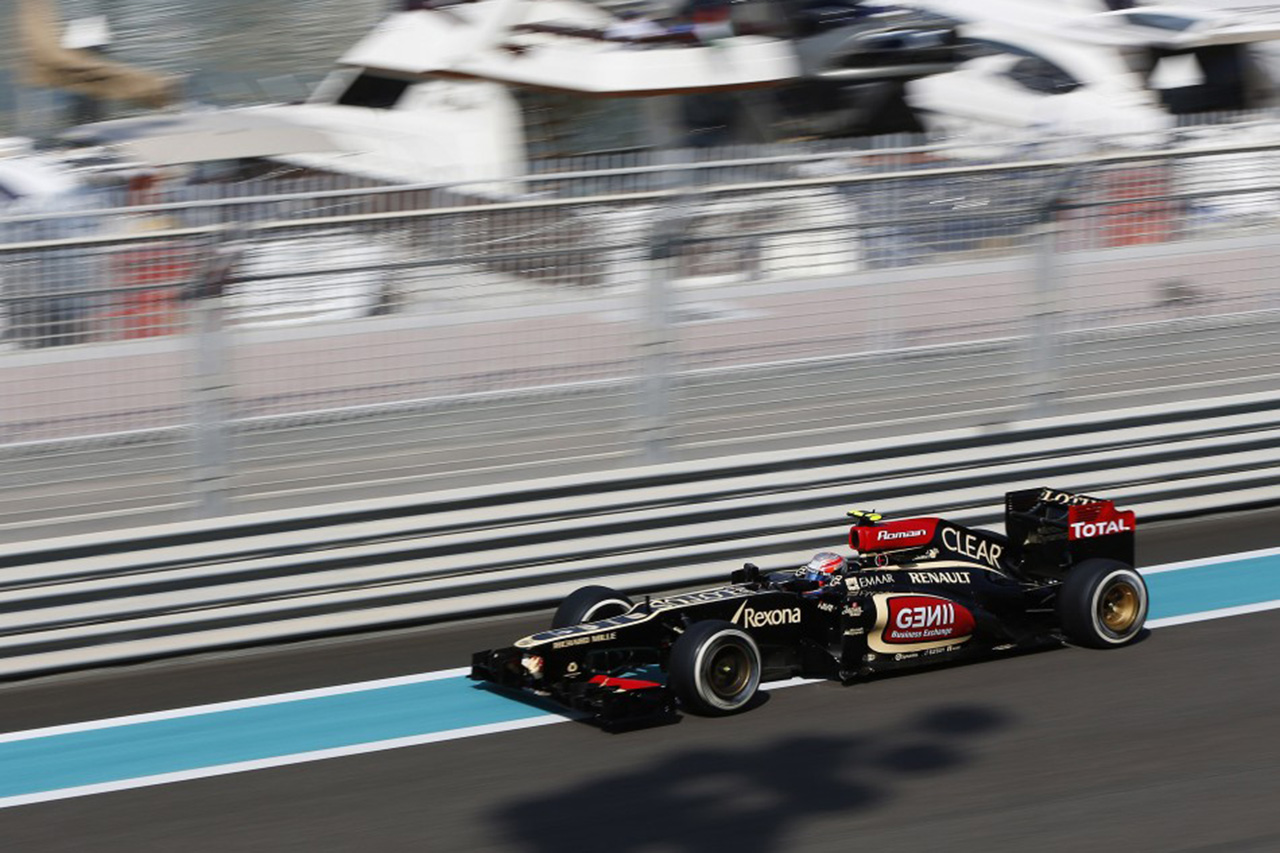 F1アブダビGP フリー走行1回目：ロマン・グロージャンがトップタイム