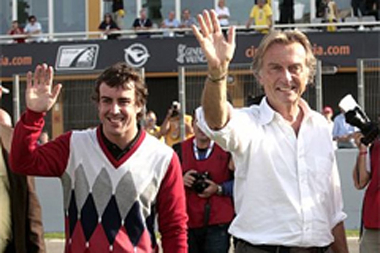 フェルナンド・アロンソとフェラーリ会長ルカ・ディ・モンテゼーモロ