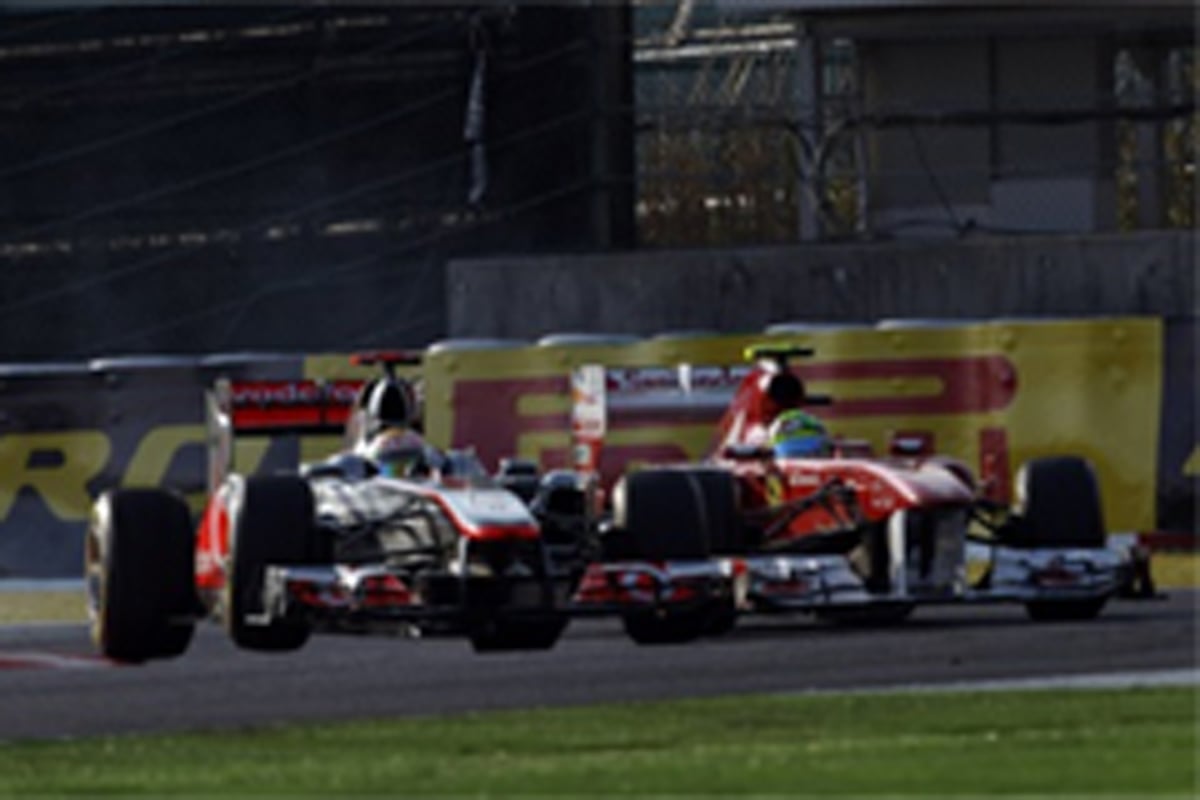 F1日本GP ルイス・ハミルトンとフェリペ・マッサの接触