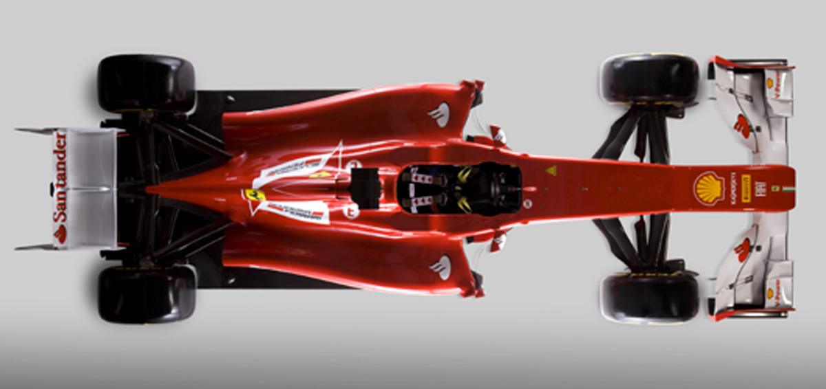 フェラーリ F2012 俯瞰画像