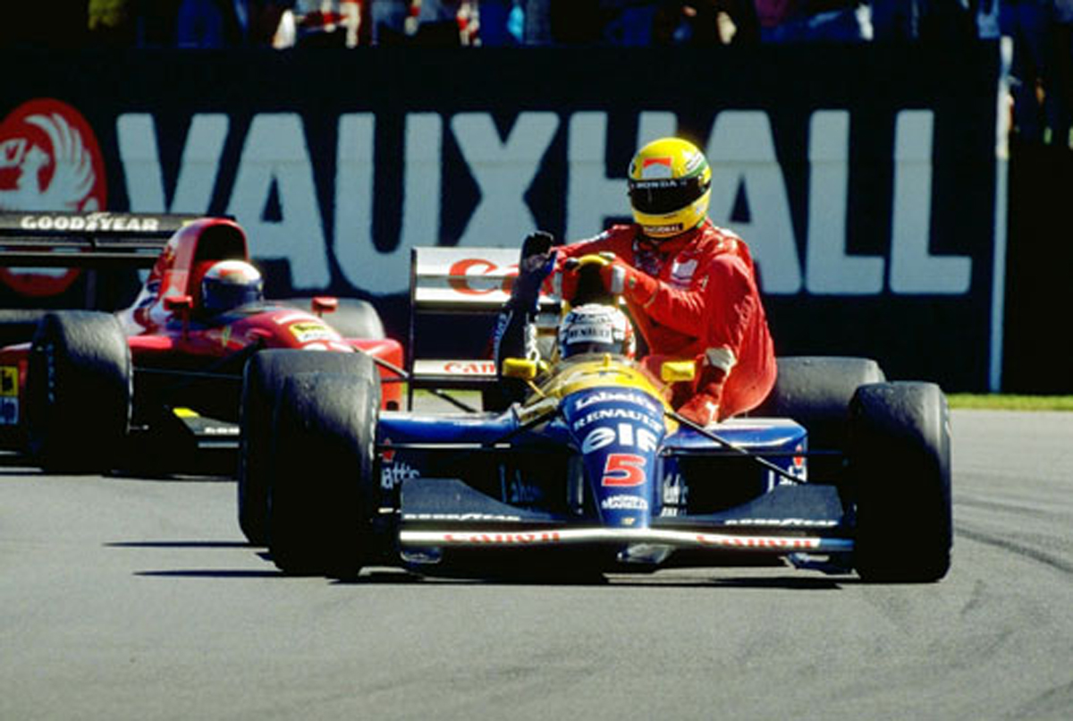 1991 British Grand Prix - Nigel Mansell and Ayrton Senna