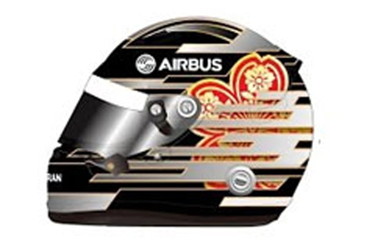 小林可夢偉、2014年のヘルメットデザインを公開 【 F1-Gate .com 】