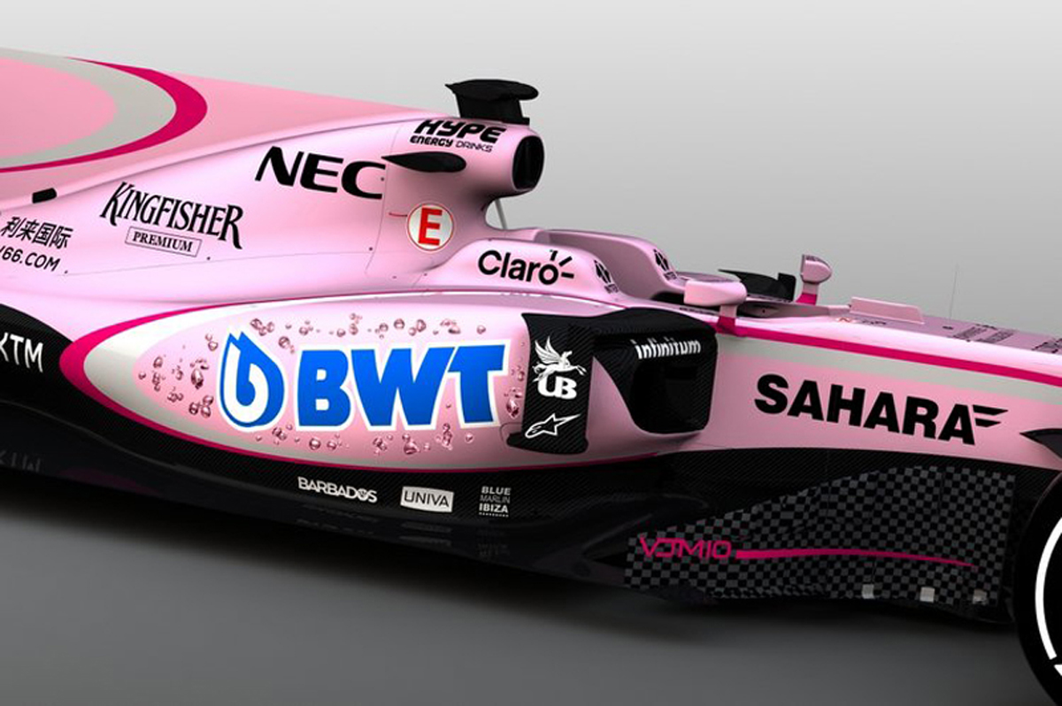 フォース インディア ピンクのカラーリングは23億円の価値 F1 Gate Com