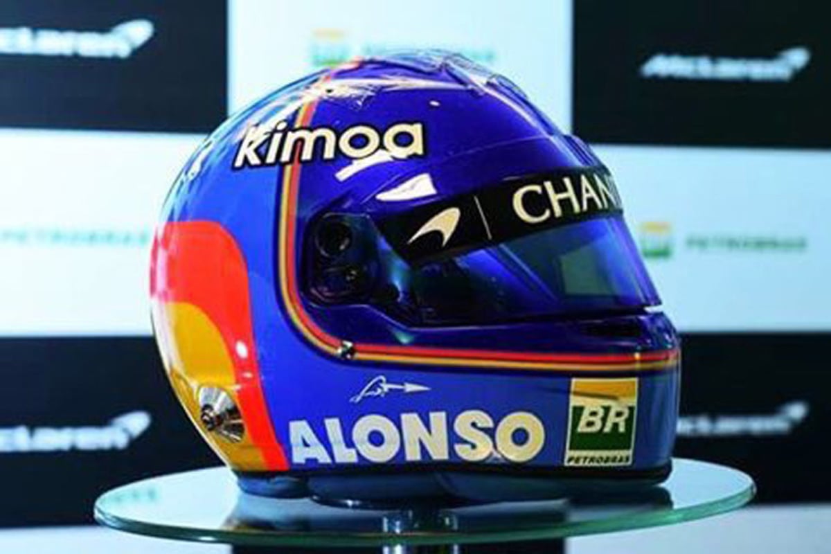 フェルナンド・アロンソ、2018年のヘルメットデザインを公開 【 F1