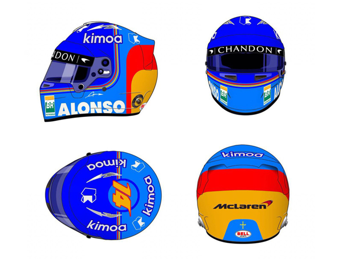 フェルナンド・アロンソ 2018年 F1 ヘルメット