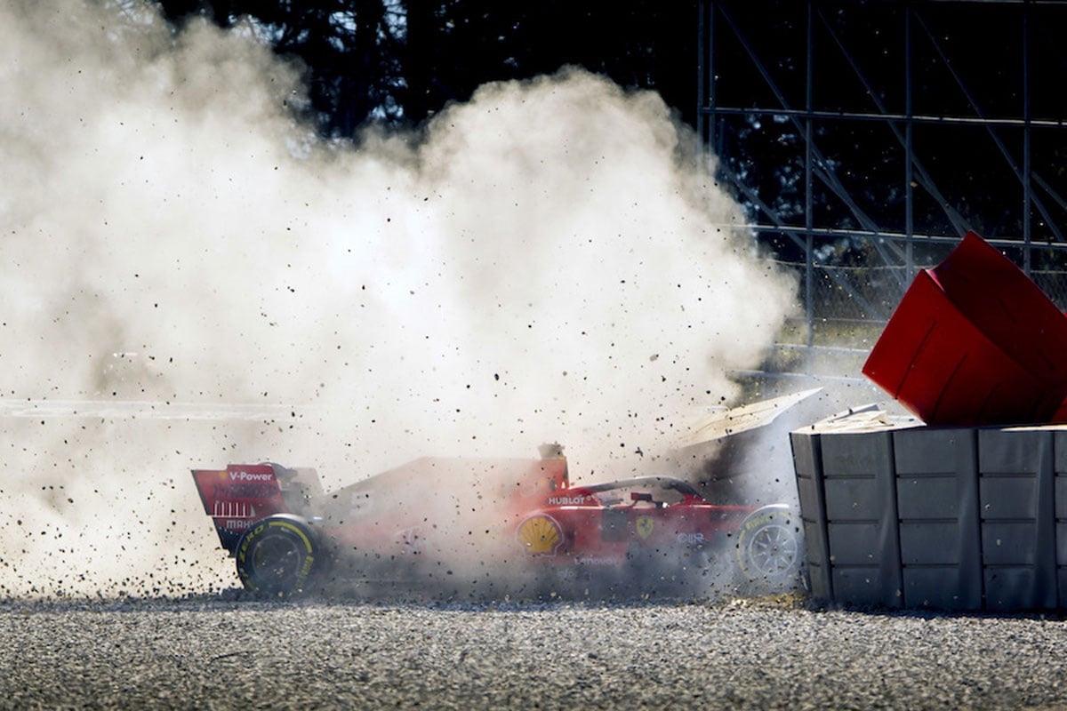 フェラーリ ベッテルのクラッシュの原因はホイールリムの故障と特定 F1 Gate Com