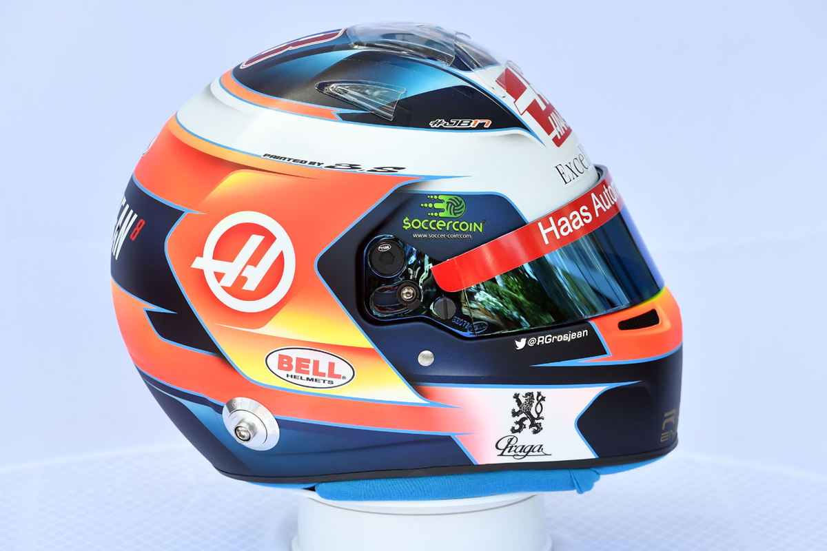 ロマン・グロージャン 2019年 F1ヘルメット