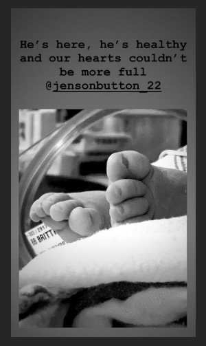 ジェンソン・バトン、第1子長男が誕生