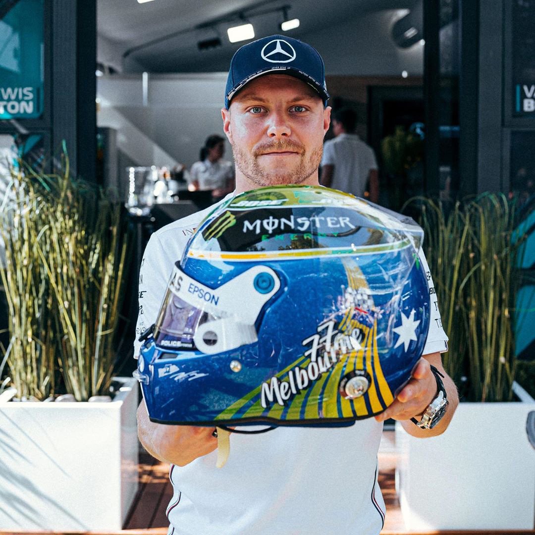 バルテリ・ボッタス 2020年 F1オーストラリアGP ヘルメット（メルセデスF1チーム）