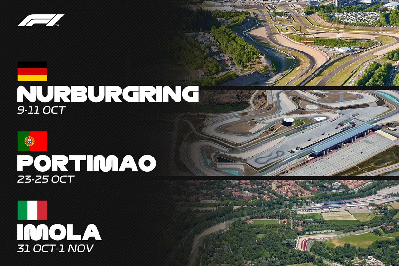 F1：ポルティマオ、イモラ、ニュルブルクリングの3戦を追加 / 2020年のF1世界選手権