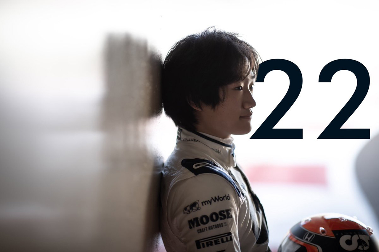 角田裕毅、F1キャリアの固定カーナンバーは“22”を選択 / アルファタウリ・ホンダF1