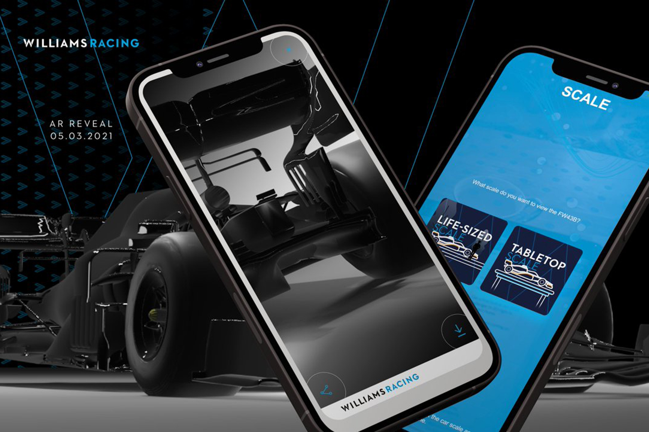 ウィリアムズF1、2021年F1マシン『FW43B』をARアプリでお披露目