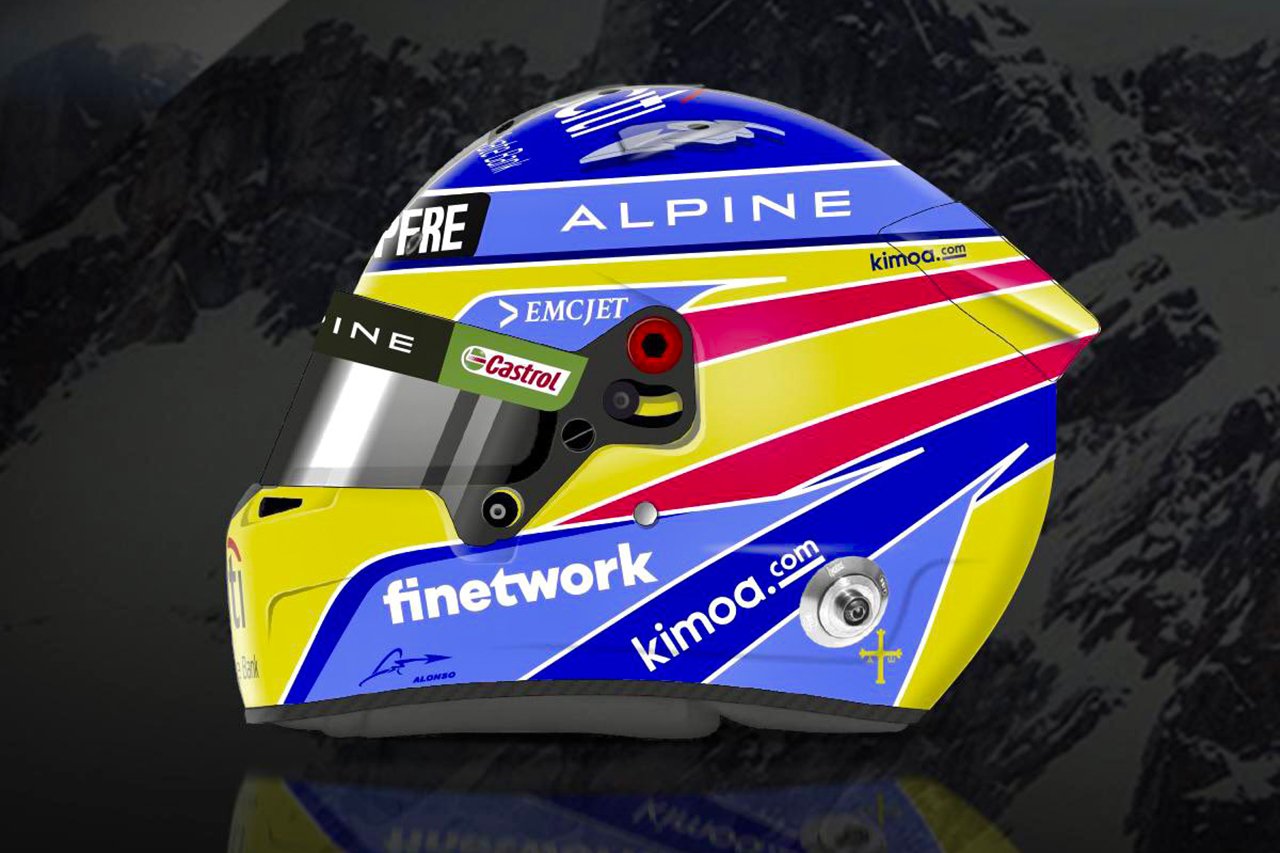 アルピーヌF1のフェルナンド・アロンソ、2021年のヘルメットのデザインを公開…タイトル獲得の2006年を彷彿