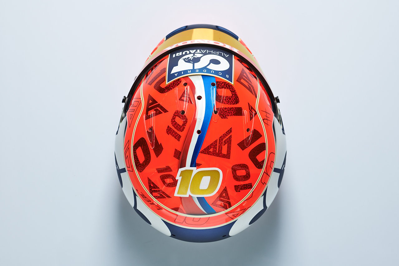 ピエール・ガスリー 2021年 F1ヘルメット 頭頂部 （アルファタウリ・ホダF1）