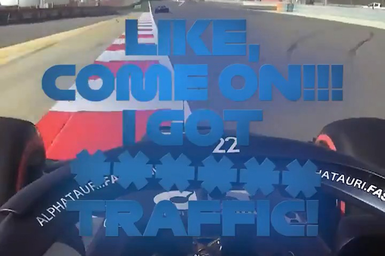 【動画】 角田裕毅、トラフィックでアタックできず声を荒げる / F1バーレーンGP フリー走行1回目