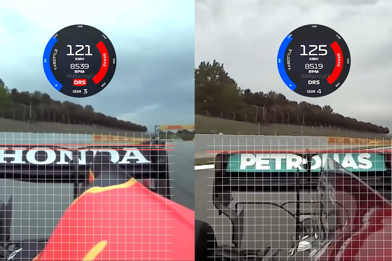 【F1動画】 “曲がるリアウイング” レッドブルとメルセデスの比較 / 2021年 F1スペインGP 予選