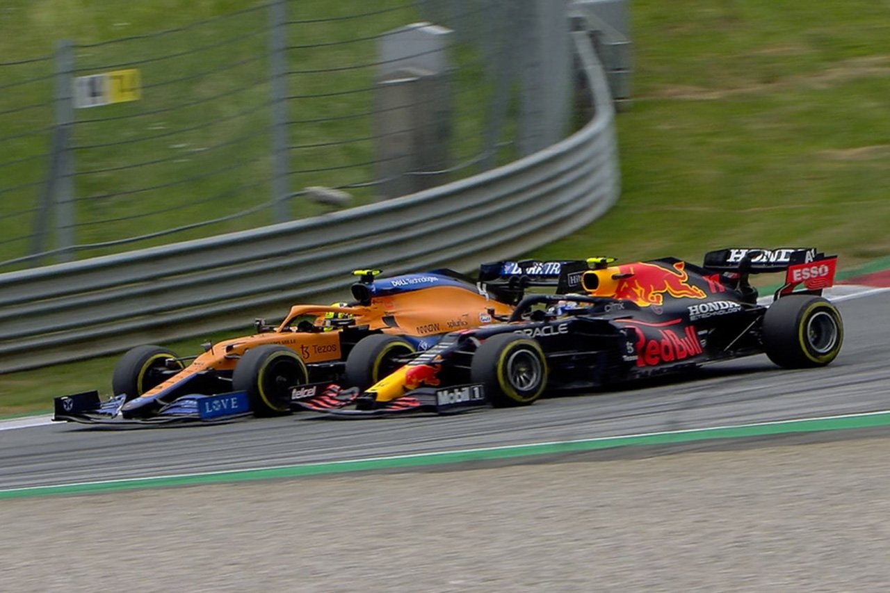 ランド・ノリス、ペナルティに不服 「ペレスが勝手にコースを外れていった」 / F1オーストリアGP 決勝