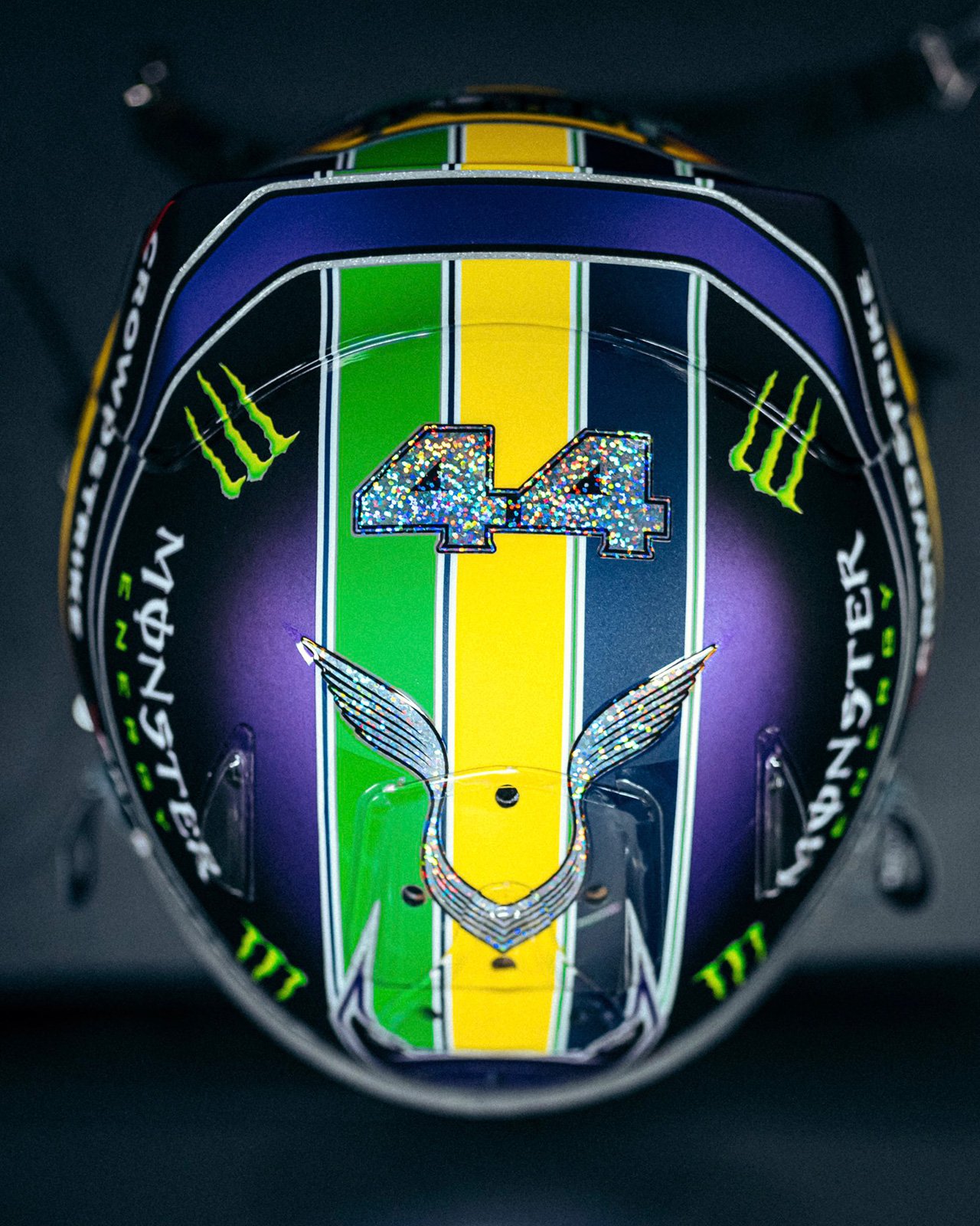 ルイス・ハミルトン 2021年 F1サンパウロGP ヘルメット アイルトン・セナ仕様