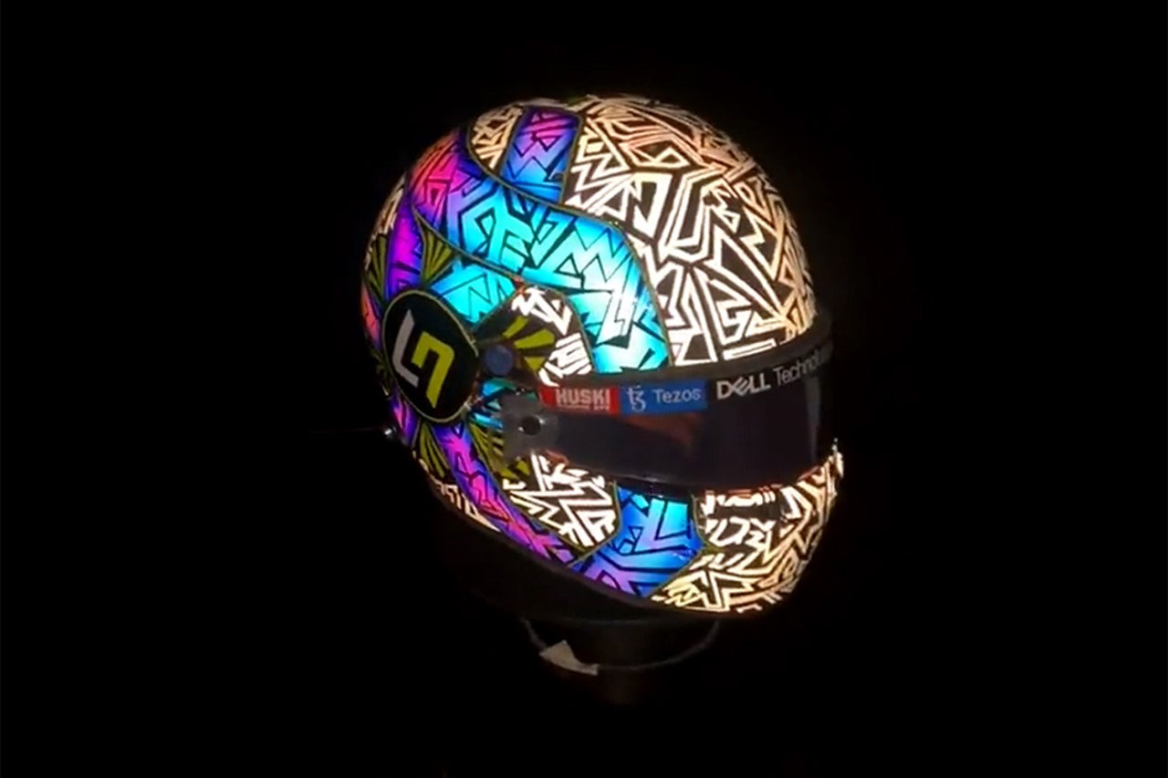 ランド・ノリス、暗闇で怪しく光るスペシャルヘルメット / F1アブダビGP
