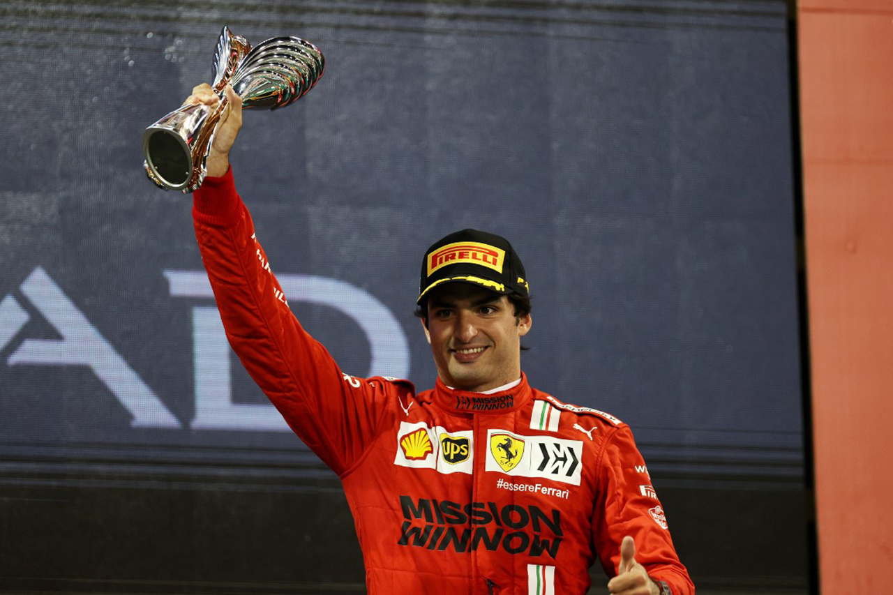 フェラーリF1のカルロス・サインツ、3位表彰台 「学んだすべてをまとめることができた」 F1アブダビGP 決勝