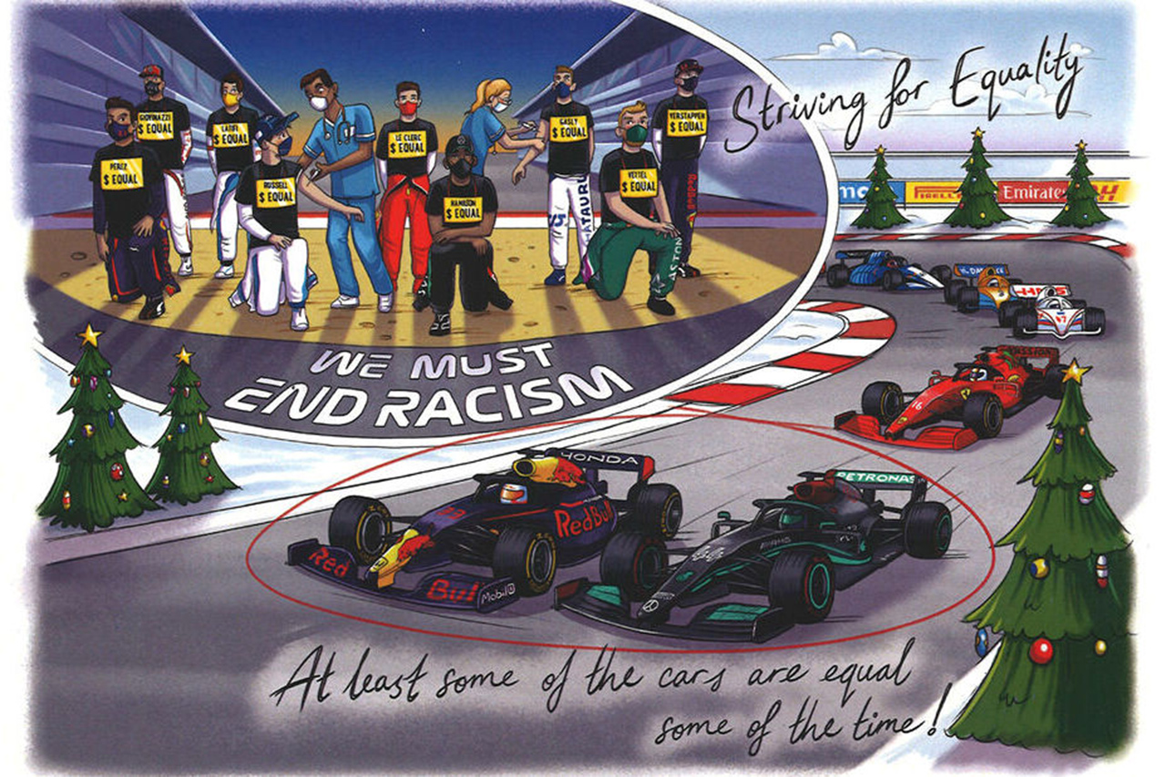 F1：バーニー・エクレストン クリスマスカード 2021年
