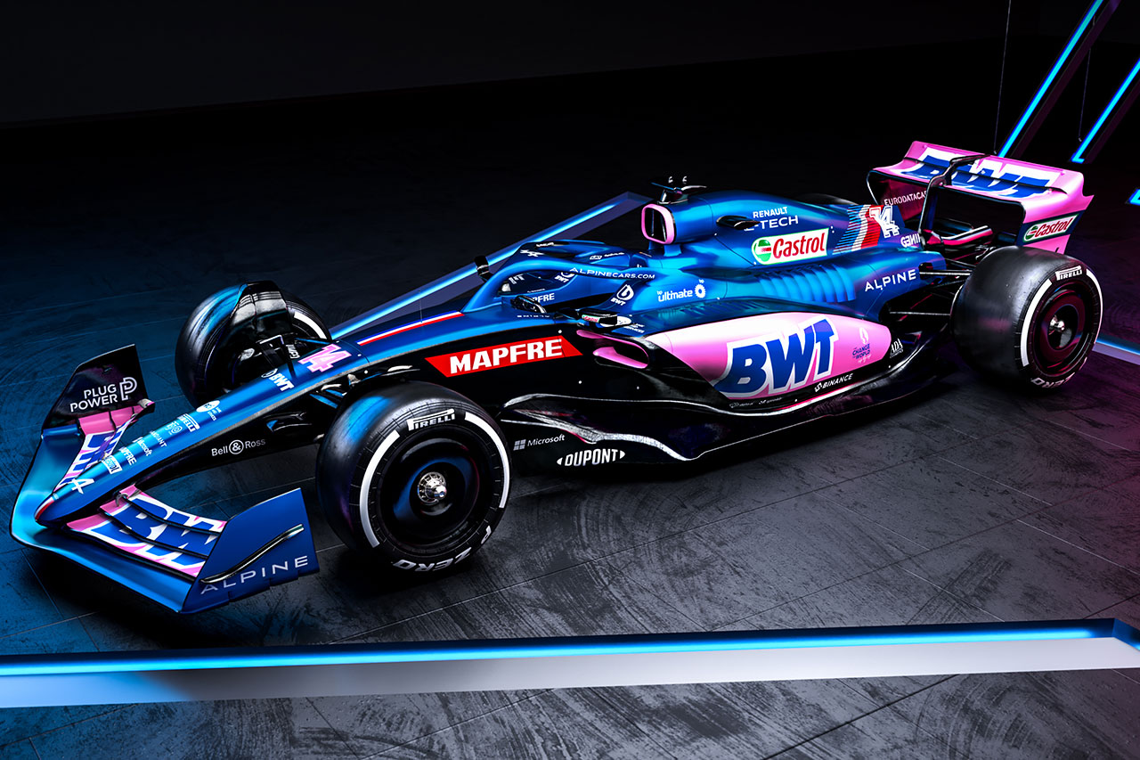 アルピーヌF1、2022年F1マシン『A522』をお披露目…BWTのピンクを追加