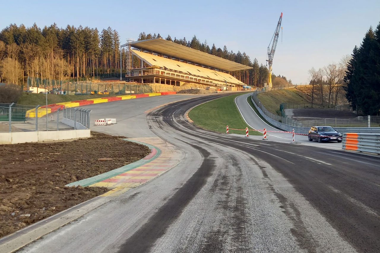 F1ベルギーGP：スパ・フランコルシャン、オー・ルージュ改修工事の最新画像を公開