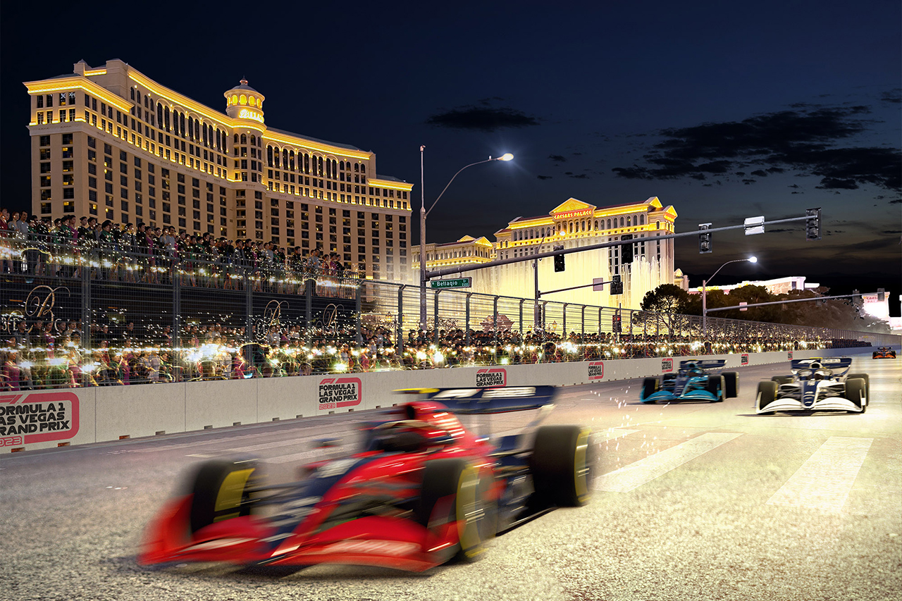 F1、2023年にラスベガスGPの開催が決定！土曜日の夜にレース