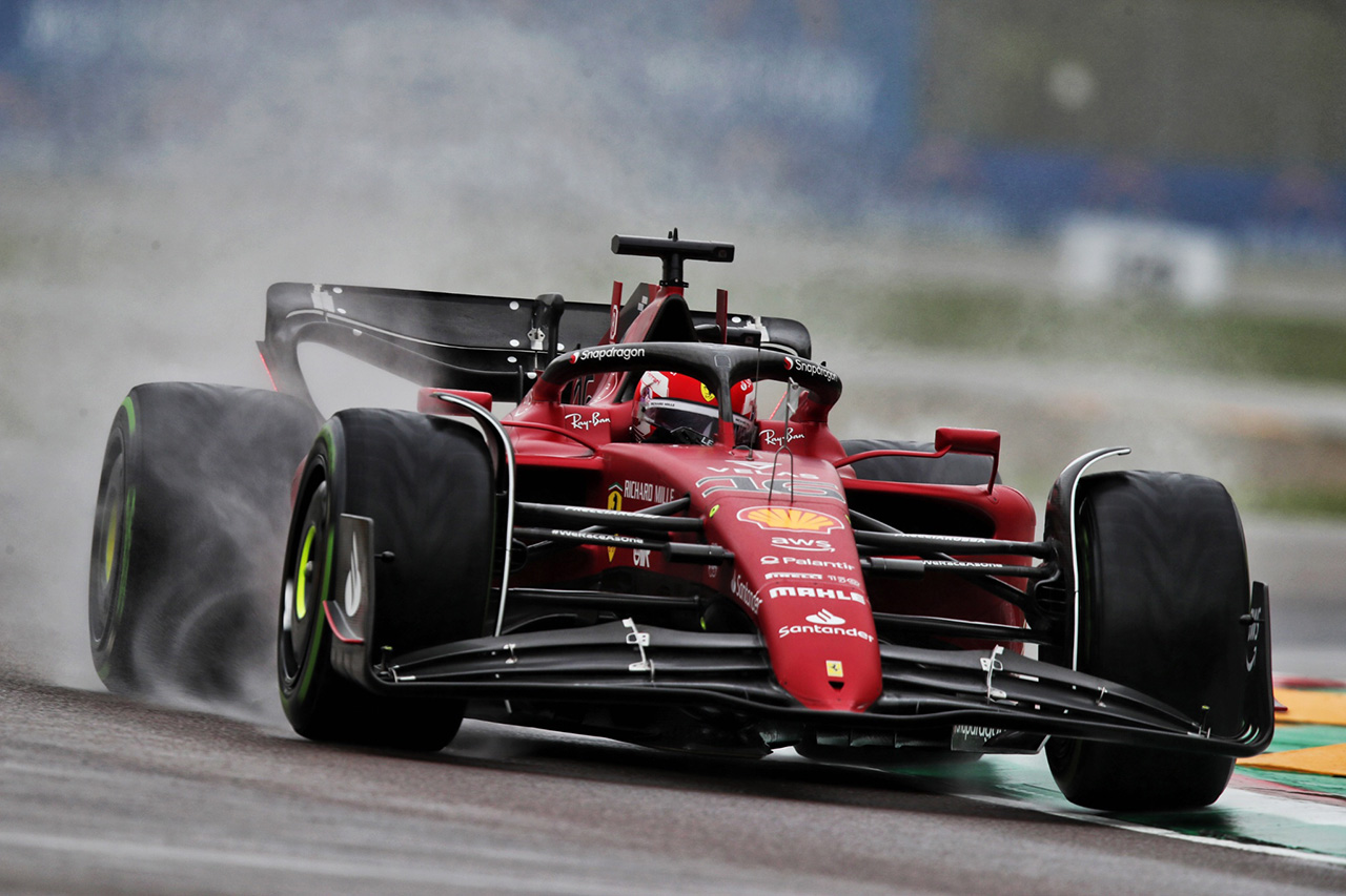 F1エミリア・ロマーニャGP フリー走行1回目：雨でもフェラーリが1-2の強さ。レッドブルF1のフェルスタッペンが3番手