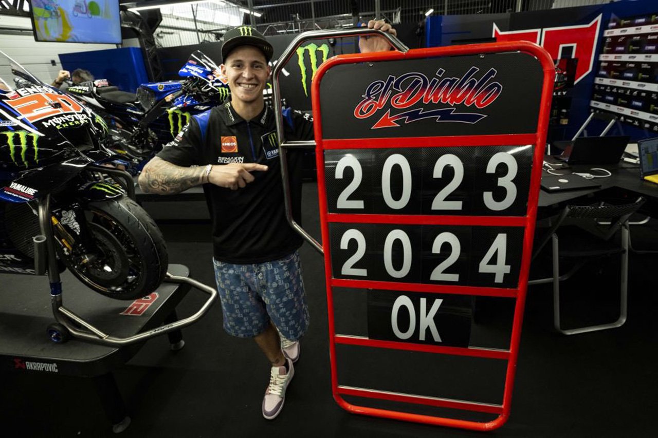 MotoGP Yamaha extends contract with Fabio Quartararo until 2024[F1