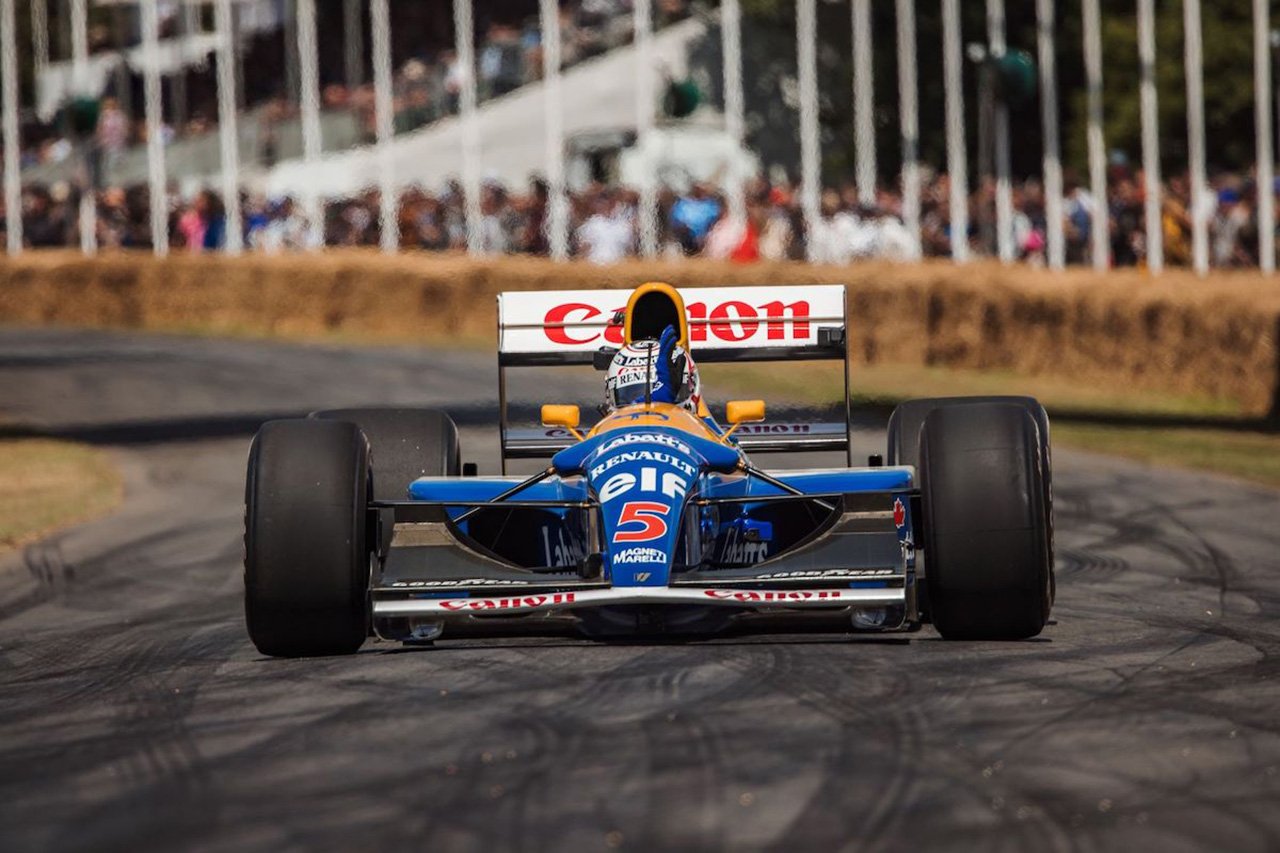 Nigel Mansell runs on F1 title winning machine “Williams FW14B”[F1-Gate .com]