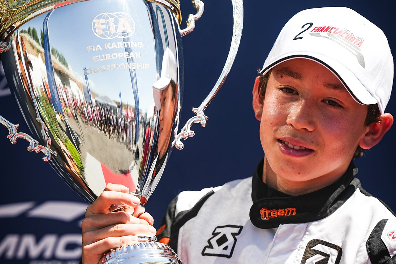 F1：中村紀庵、FIA欧州カート選手権 OKシニアクラスチャンピオンを獲得
