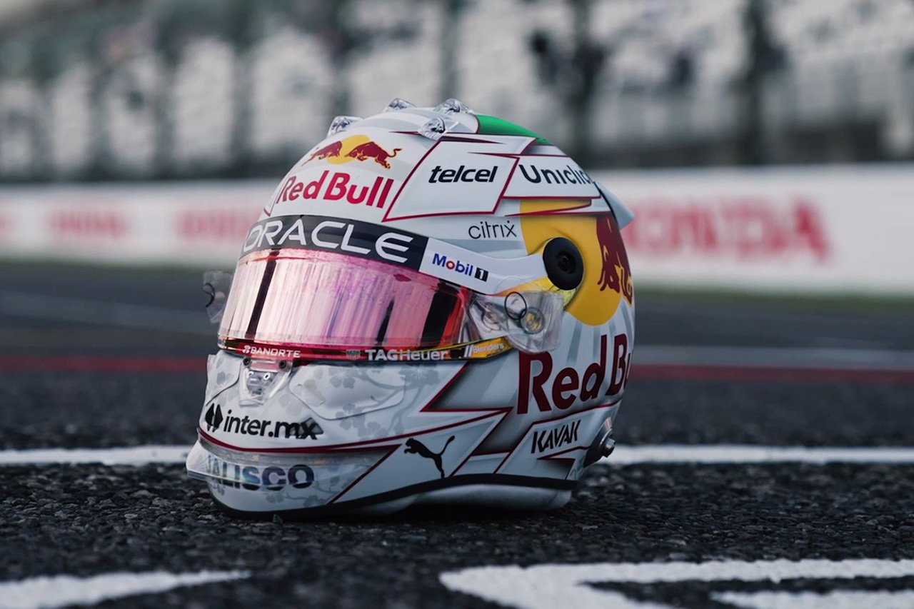 セルジオ・ペレス、F1日本GPでHONDAカラーのスペシャルヘルメット