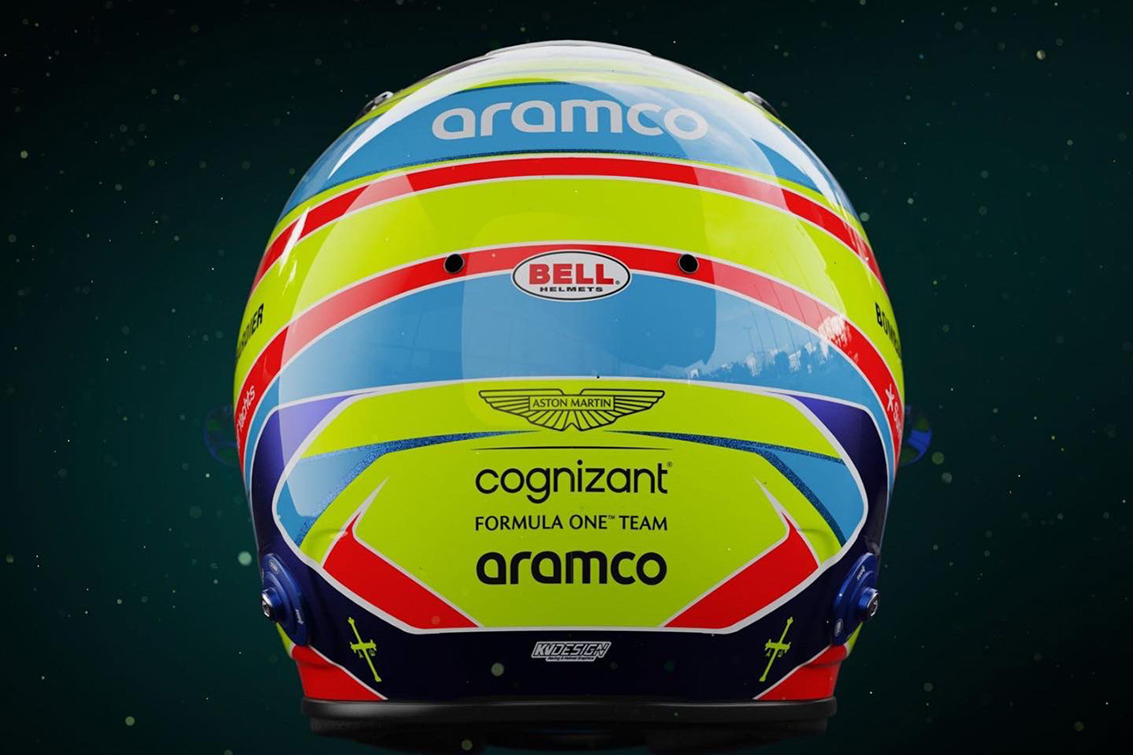 フェルナンド・アロンソ 2013年 F1 ヘルメット (アストンマーティンF1チーム）