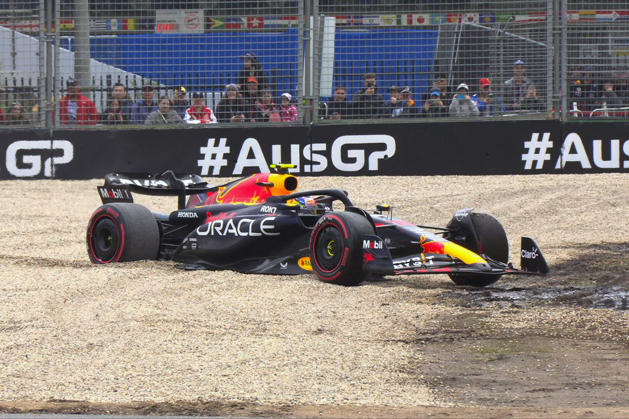 F1オーストラリアGP 予選Q1：レッドブルF1のセルジオ・ペレスが脱落