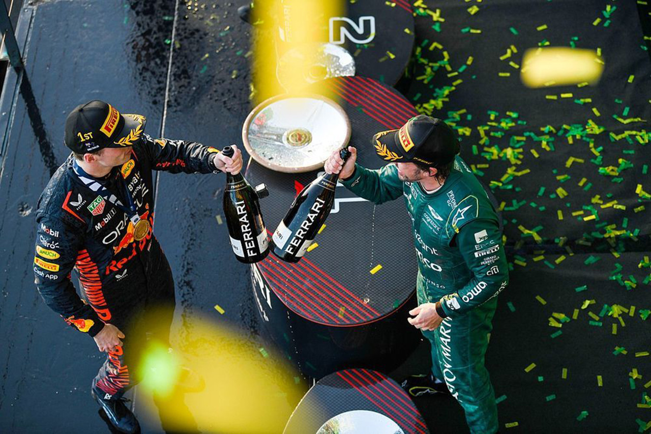 F1：マックス・フェルスタッペンとフェルナンド・アロンソ