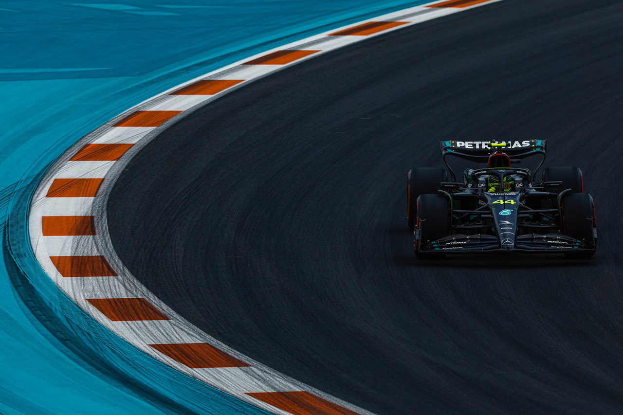 F1マイアミGP 予選Q2：メルセデスF1のハミルトンが13番手で敗退