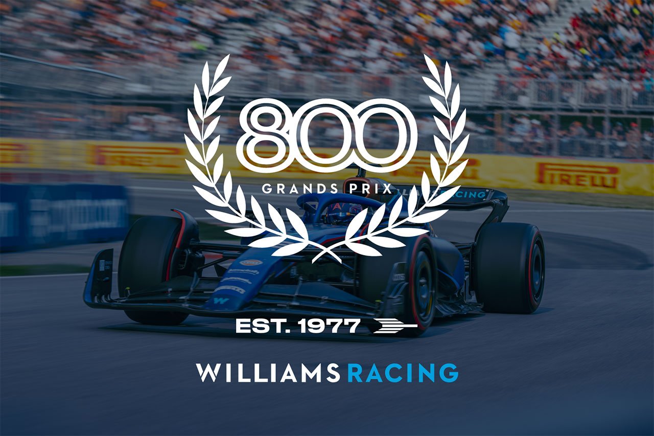 ウィリアムズF1、イギリスGPでF1参戦800戦目を記念した特別カラーリング