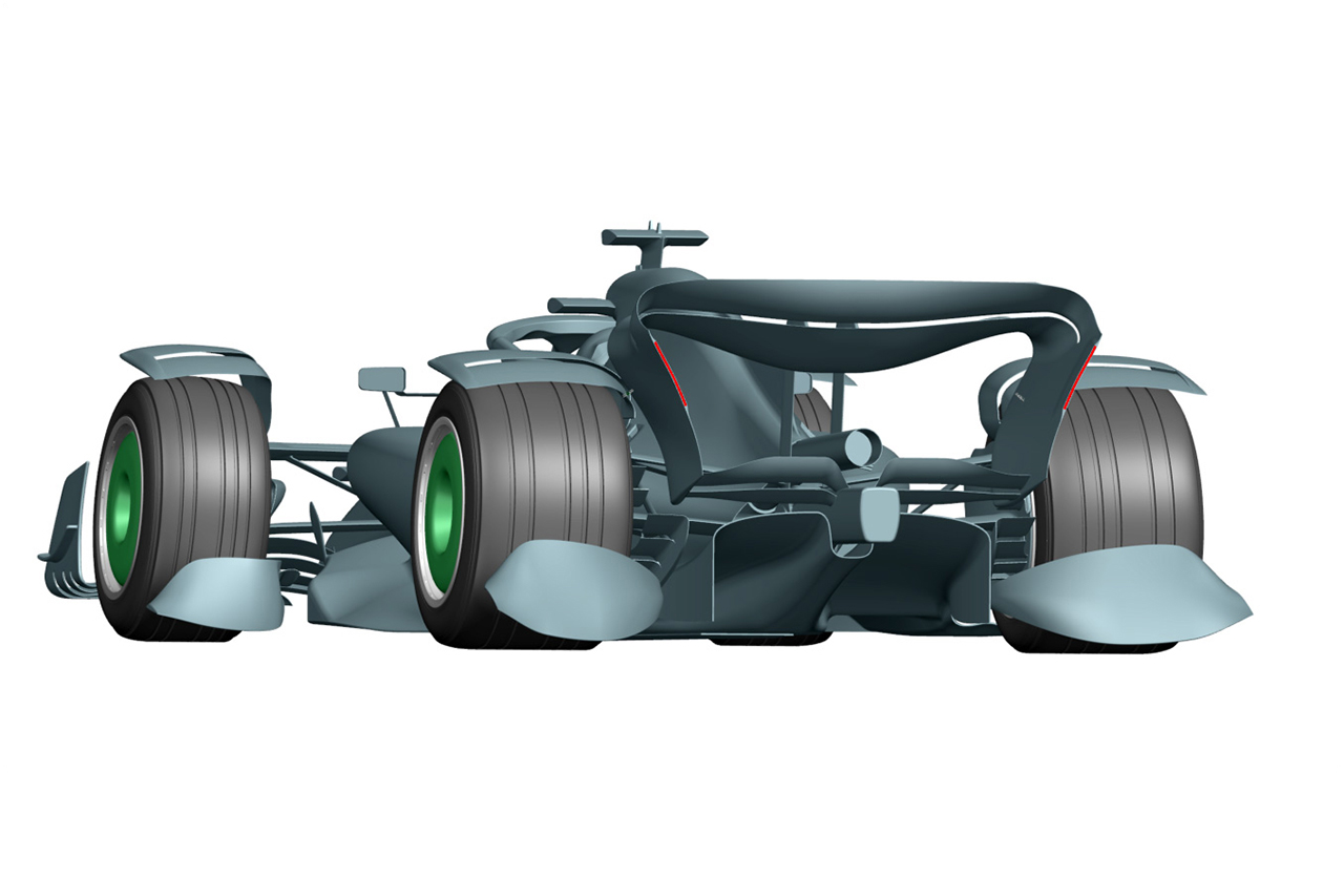 FIA、F1マシンの雨天の視界を改善する“スプレーガード”のデザインを公開