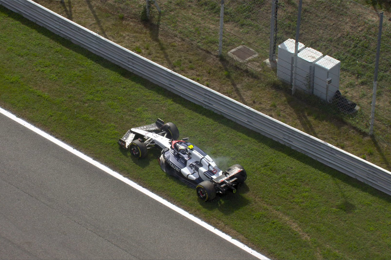 角田裕毅、F1イタリアGPのフォーメーションラップ中にマシントラブルで終了