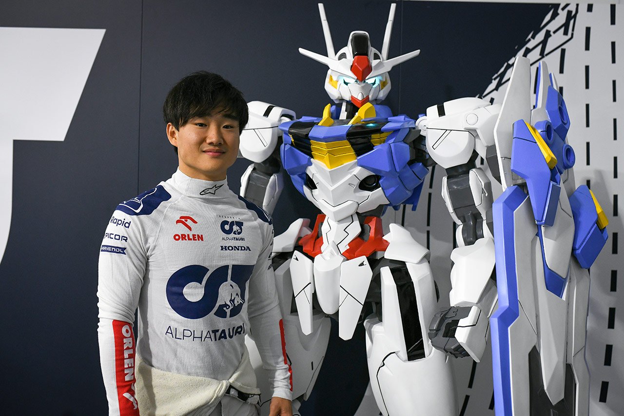 角田裕毅とガンダム F1 ラスベガスグランプリ