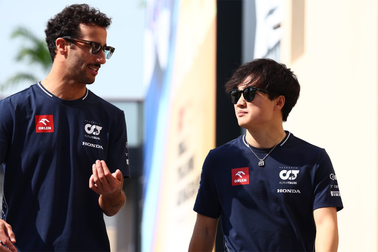 角田裕毅 「ダニエル・リカルドは本当に参考になるF1ドライバー」