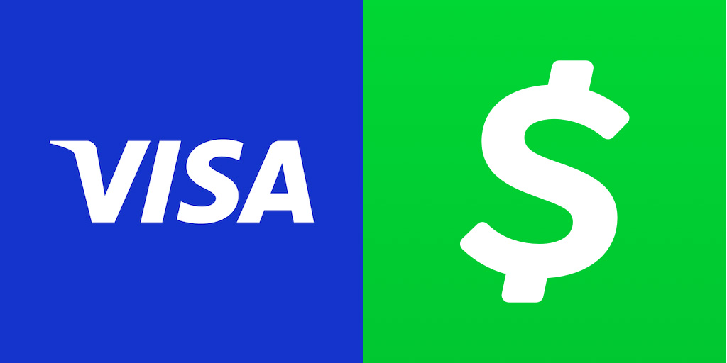 VisaとCash Appのロゴ