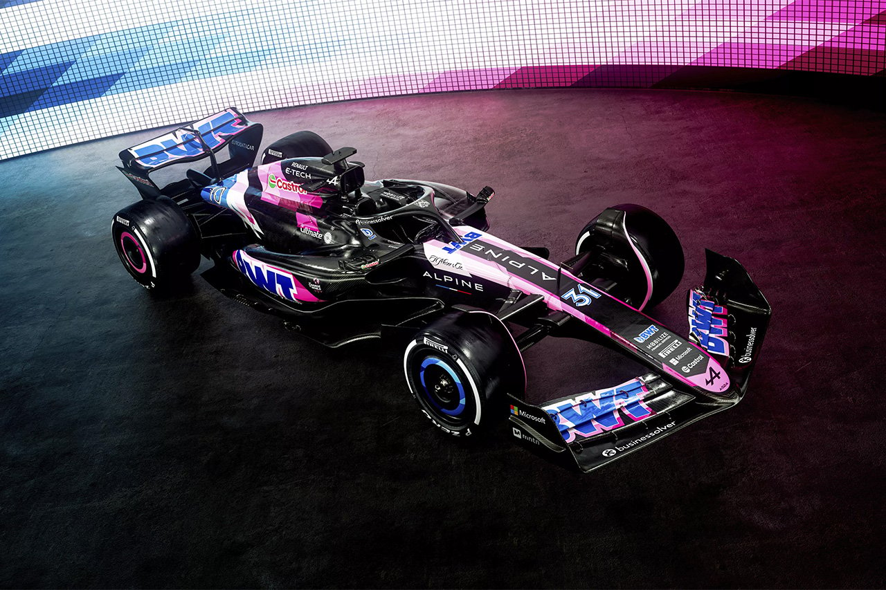 アルピーヌF1チーム 2024年のF1世界選手権は8戦で“反転ピンク”を使用