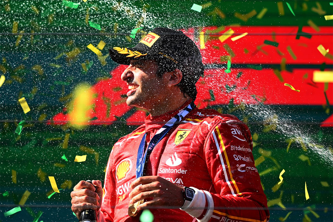 サインツ優勝でフェラーリがF1オーストラリアGPワンツー 角田裕毅8位で今季初入賞