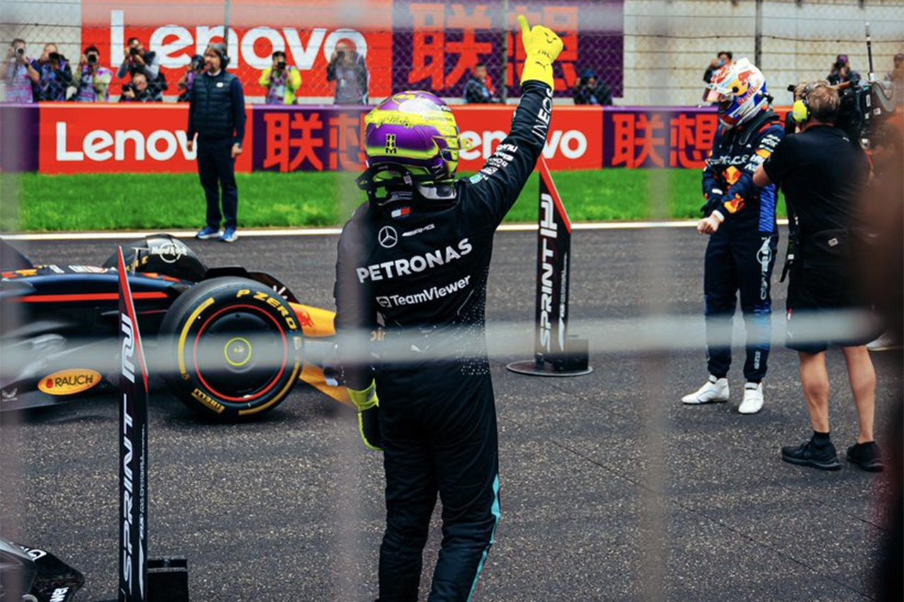 ルイス・ハミルトン F1中国GPスプリント2位「メルセデスは大幅に改善」