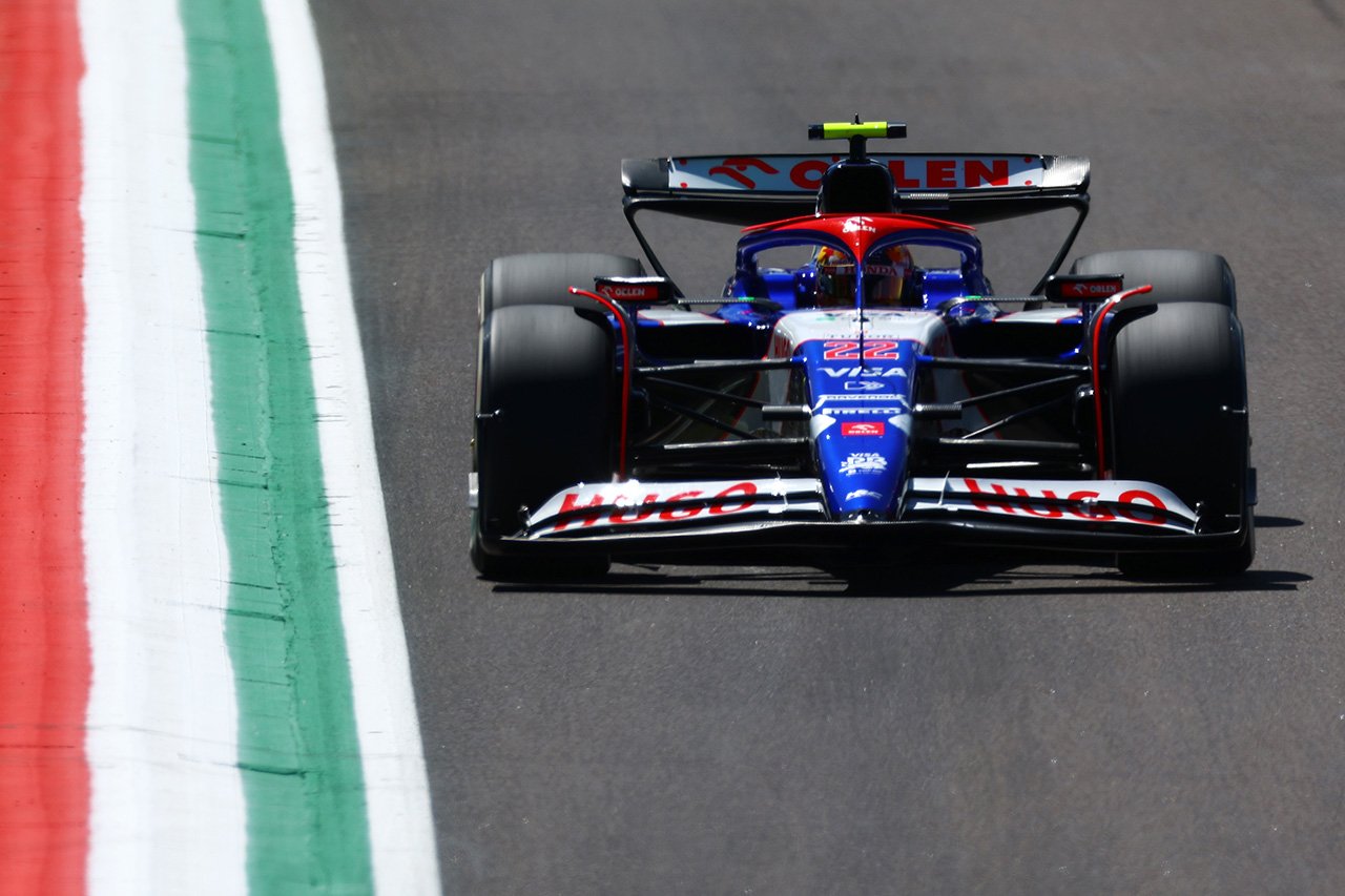 F1エミリア・ロマーニャGP FP2： 角田裕毅が3番手！フェルスタッペン7番手