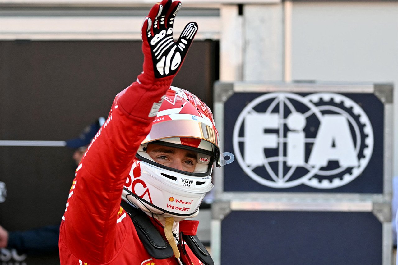 シャルル・ルクレールが母国F1モナコGPで今季初ポール 角田裕毅8番手